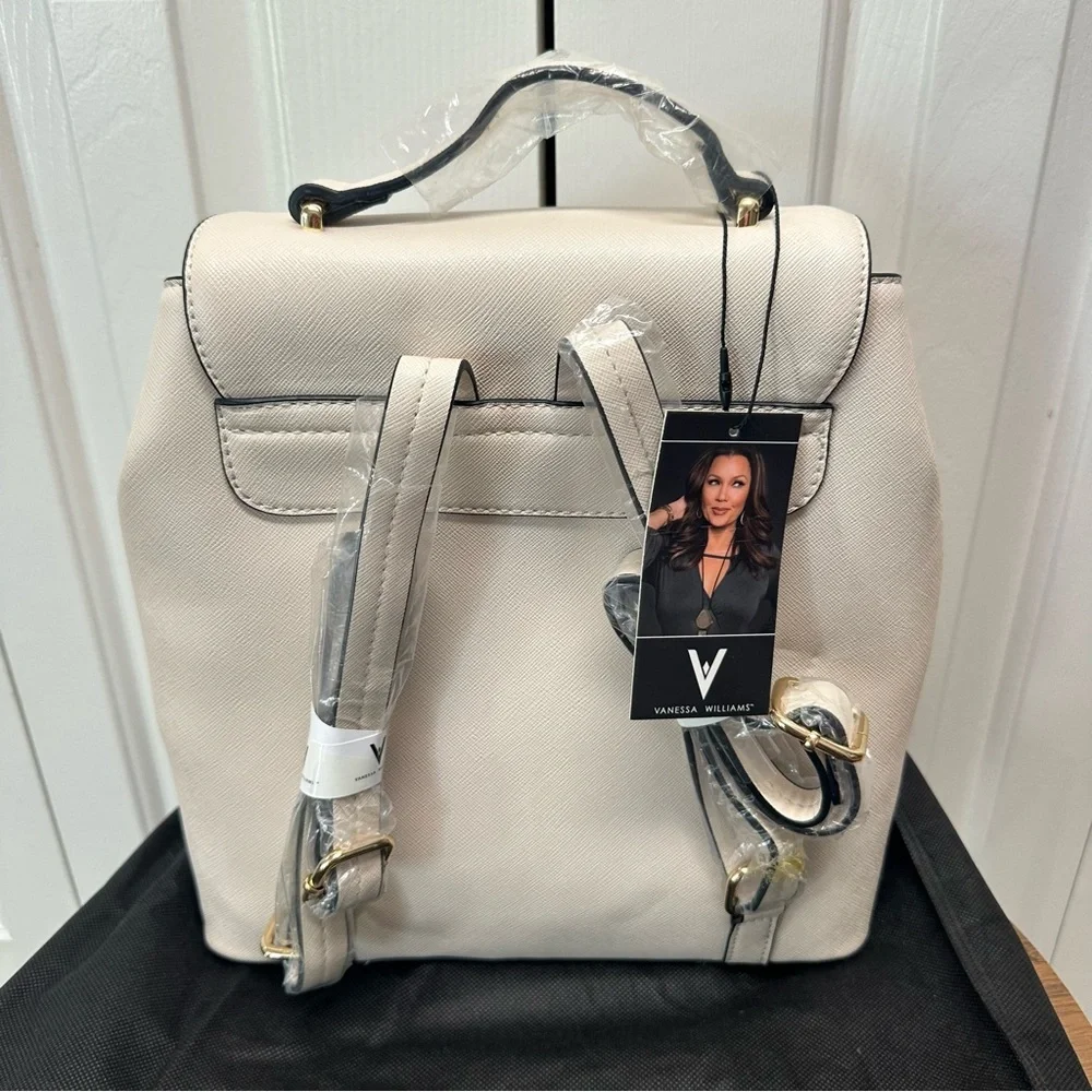 NWT Vanessa Williams‎ Off White Lush Backpack Purse
